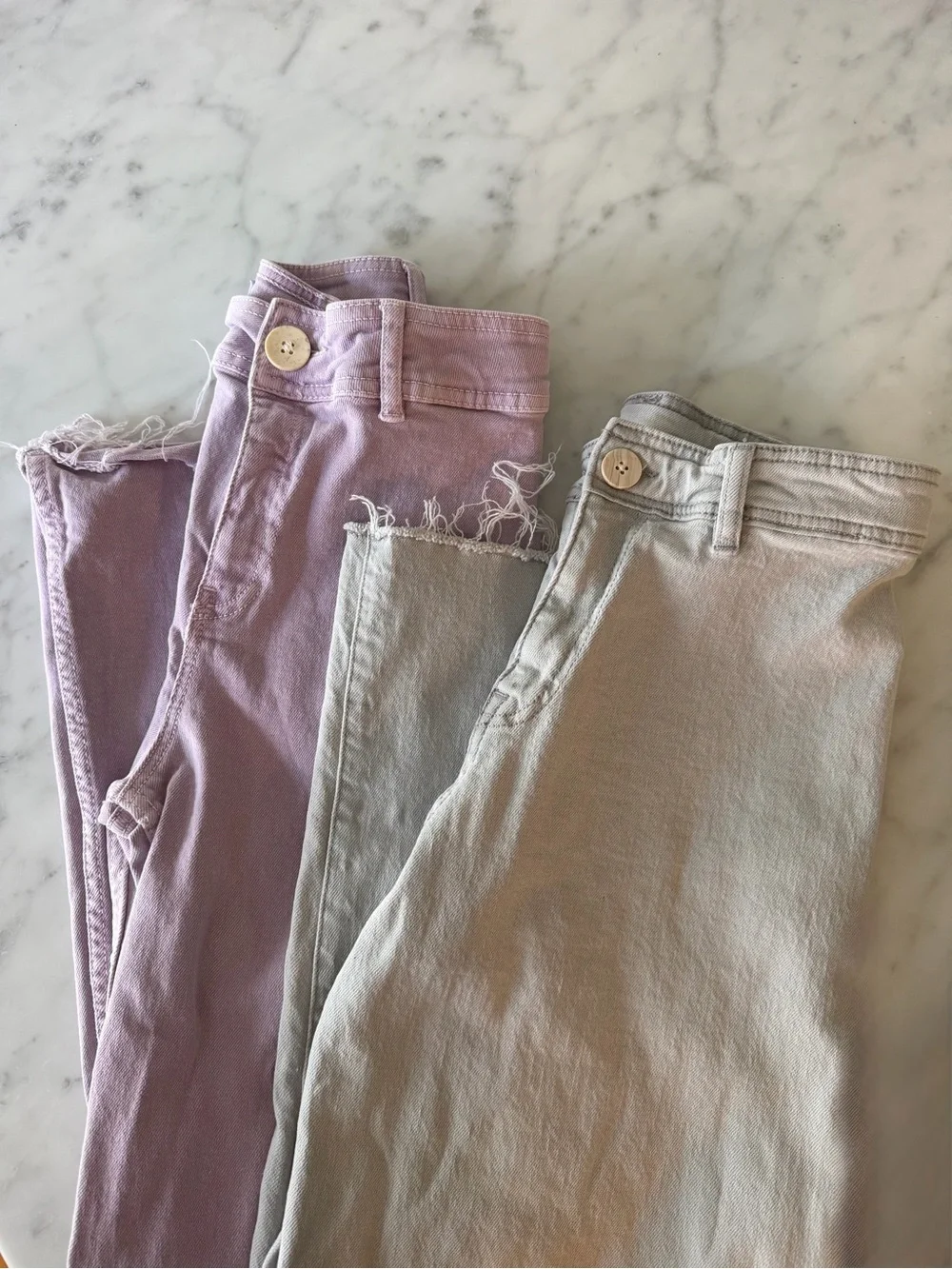 Zara Lavender and Light Gray Jeans